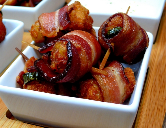 Bacon Jalapeno Wrapped Tater Tots with Jack Cheese Dipping Sauce 1
