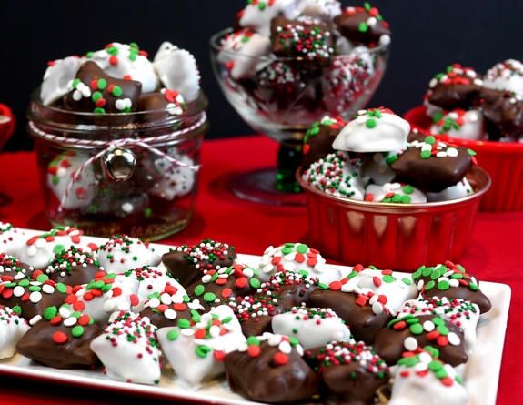 Holiday Peanut Butter filled pretzels 5