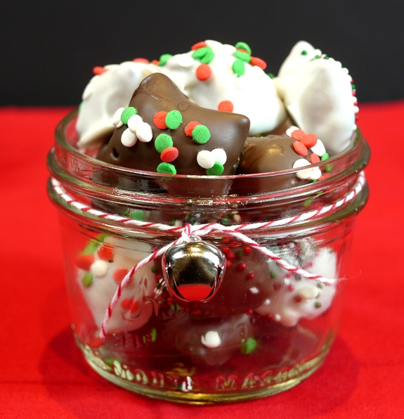 Holiday Peanut Butter filled pretzels 6