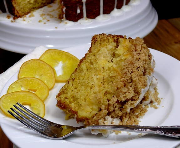 Meyer Lemon Coffee Cake piece