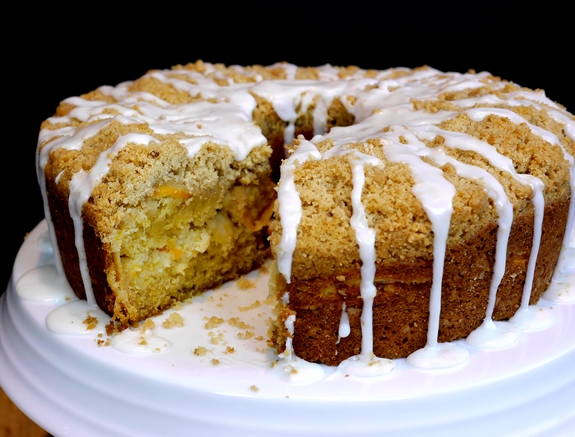 Meyer Lemon Coffee Cake sliced