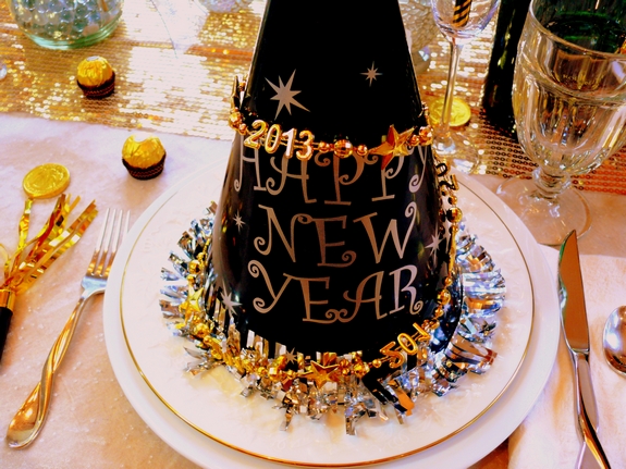 New Years Eve Table Setting Noble Pig Blog 2013 party hats