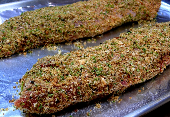 Pepper Crusted Pork Tenderloin with Creamy Mustard Sauce pork