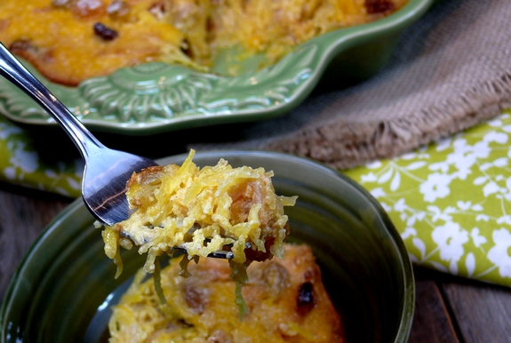 Sinfully Decadent Spaghetti Squash Bake spoonful