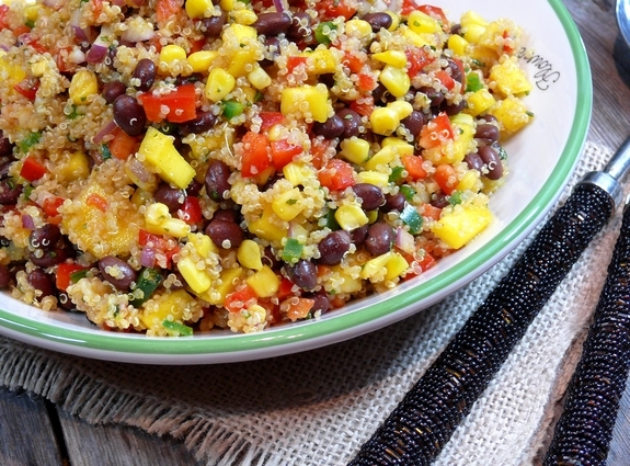 Southwest Quinoa with a Black Bean Mango Medley 1