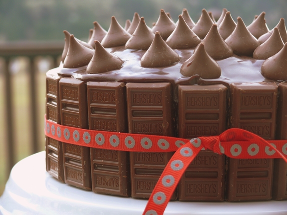 Best Yellow Birthday Cake with Chocolate Icing side