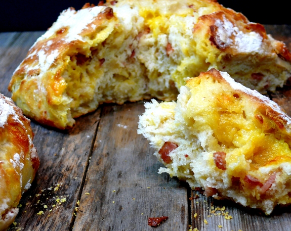 Easy Artisan Bacon Cheese Bread 1 