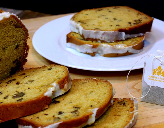 Lemon Verbena Walnut Loaf Cake teabag