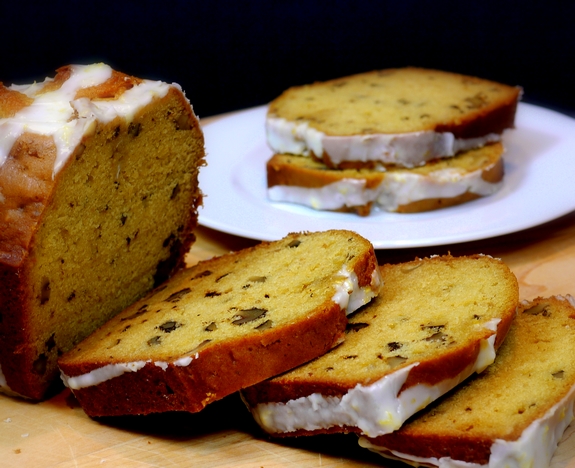 Lemon Verbena Walnut Loaf Cake