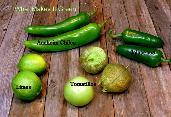 Slow Cooker Green Chicken Chile veggies