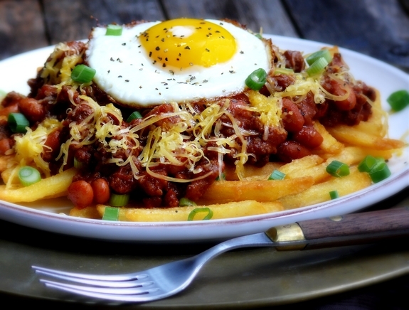 Weeknight Sloppy Chili Cheese Fries