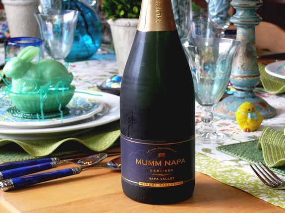 Easter Table Setting Mumm Sparkling Wine Demi Sec