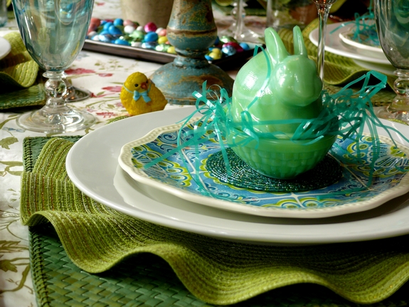 Easter Table Setting baby chick