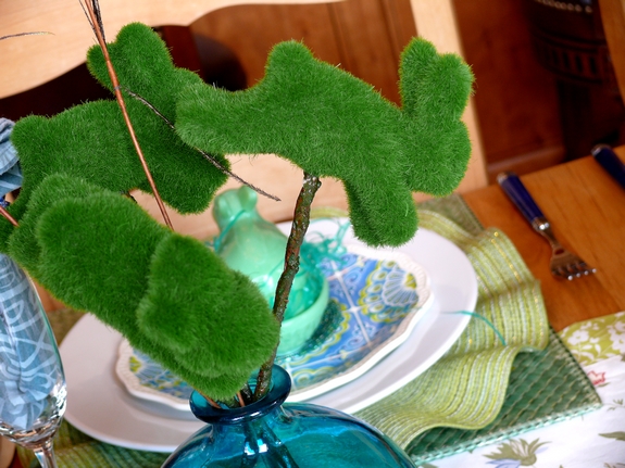 Easter Table Setting  bunnies