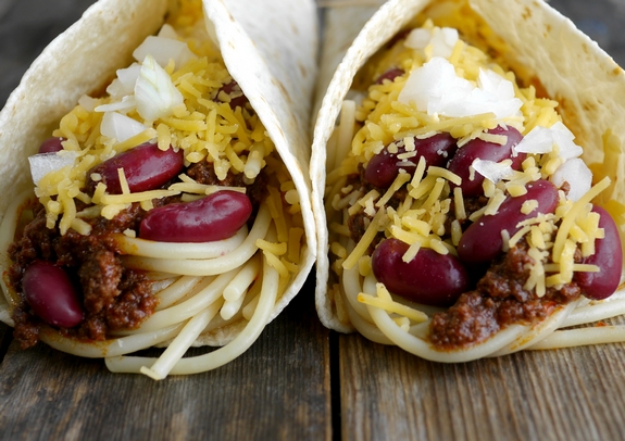 Smoky Cincinnati Chili Tacos a perfect combination