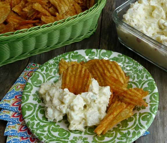 Buffalo Bleu Chicken Salad Sandwiches Kettle Backyard BBQ Chip