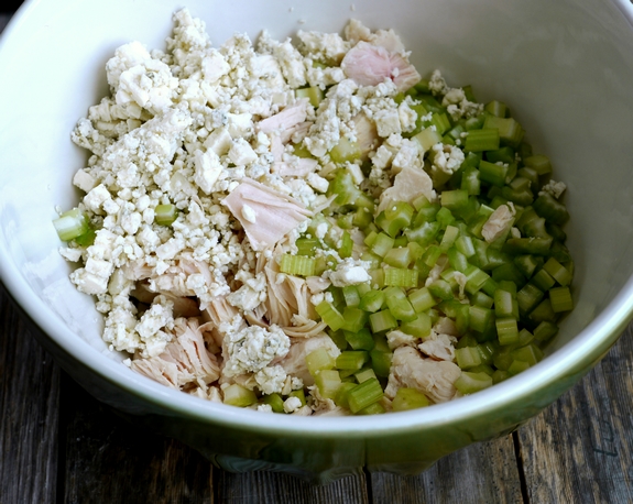 Buffalo Bleu Chicken Salad Sandwiches mixture