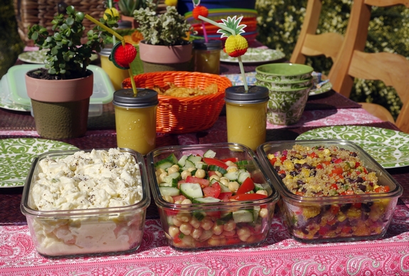 Buffalo Bleu Chicken Salad Sandwiches table