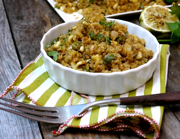 Corn and Jalapeno Skillet Quinoa side dish