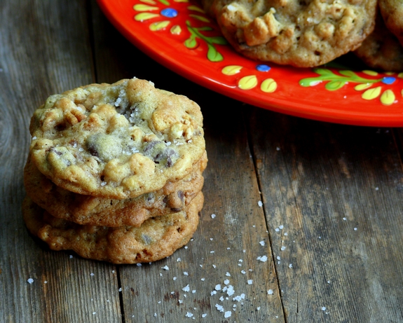 Dark Chocolate Sea Salt Kashi Cereal Cookies stack