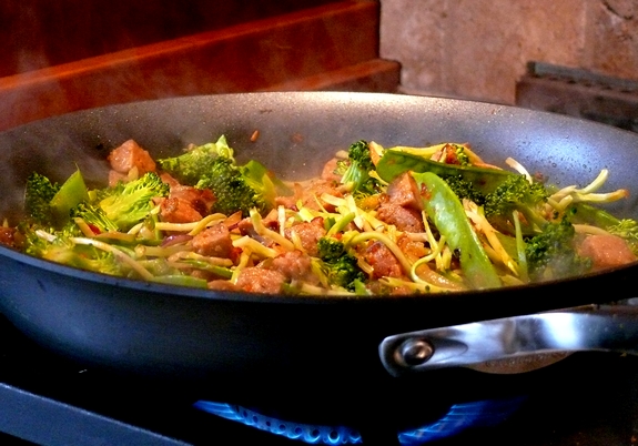 Italian Sausage Rice Bowl skillet