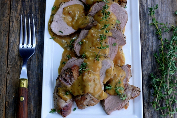 Pork Tenderloin with Creamy Orange Ginger Gravy seriously yummy 