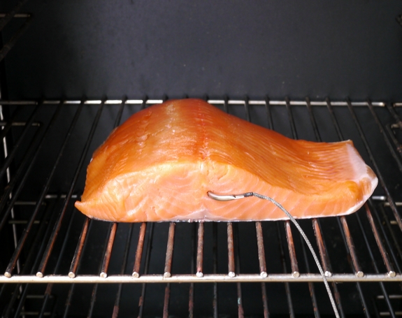Smoked Salmon Brunch Taco Bar in the smoker