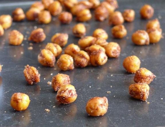 Crispy Cinnamon Chile Chickpeas the perfect nut free snack