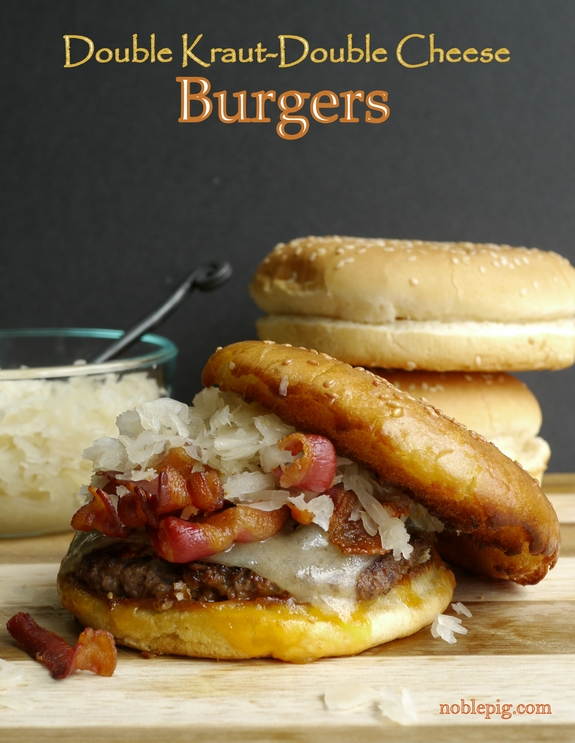 Double Kraut Double Cheese Burgers the perfect yum