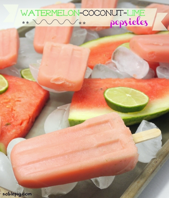 Watermelon Coconut Lime Popsicles summertreat 1