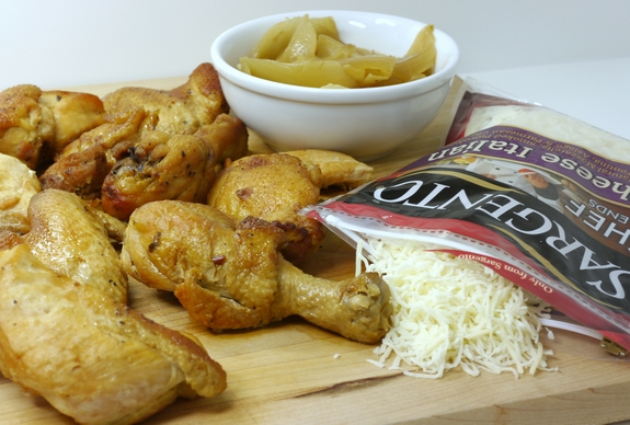 Slow Cooker Braised Chicken Onion and Cheese Sandwiches ingredients