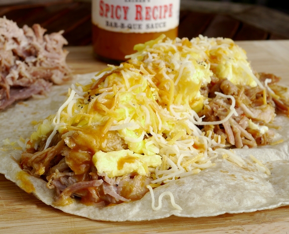 Pulled Pork Breakfast Wraps