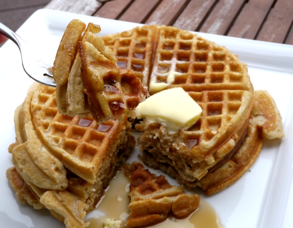 Brown Butter Pumpkin Spice Belgium Waffles are perfect for a pre holiday brunch
