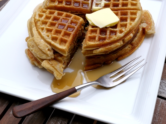 Brown Butter Pumpkin Spice Belgium Waffles are perfect for brunch