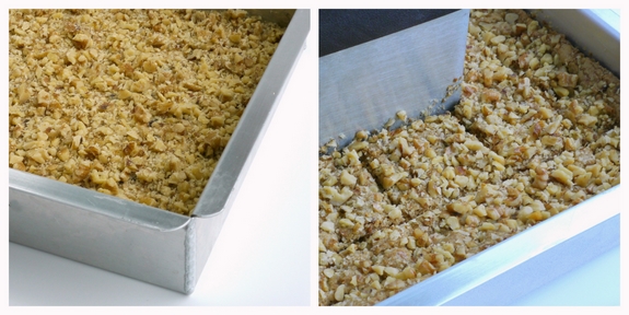 Butterscotch Walnut Chocolate Bars slicing