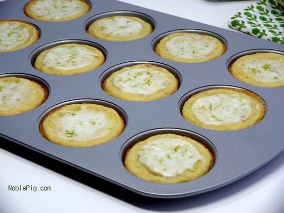 Corn Lime Cookies made in a whoopie Pie pan
