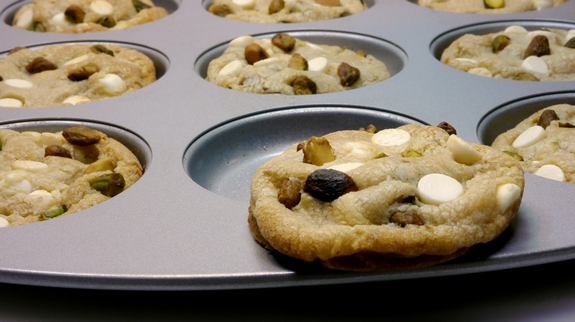 Pistachio White Chocolate Cake Batter Cookies A special trick on how to make them lofty from Noble Pig 