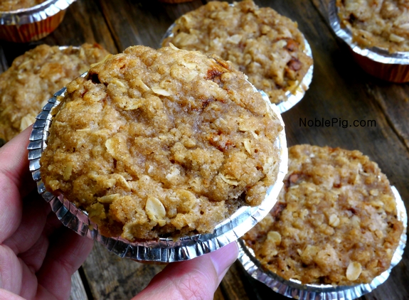 Streuseled Apple Oatmeal Cinnamon Chip Muffins