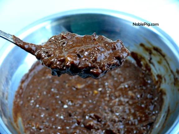 Noble Pig Guilt Free Chocolate Banana Muffins batter