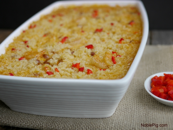 Noble Pig Cheesy Cajun Shrimp and Rice Casserole for Mardis Gras