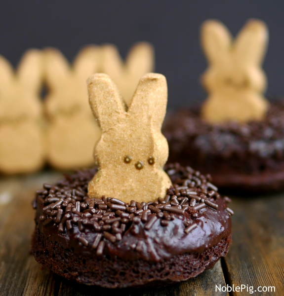 Peeps Chocolate Donut Nests yummy Noble Pig