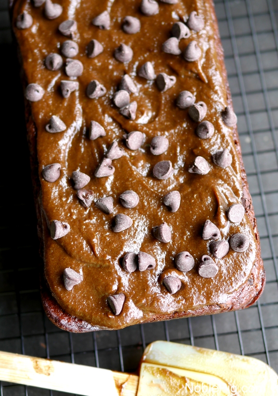 Chocolate Banana Avocado Bread with Chocolate Avocado Buttercream Noble Pig top