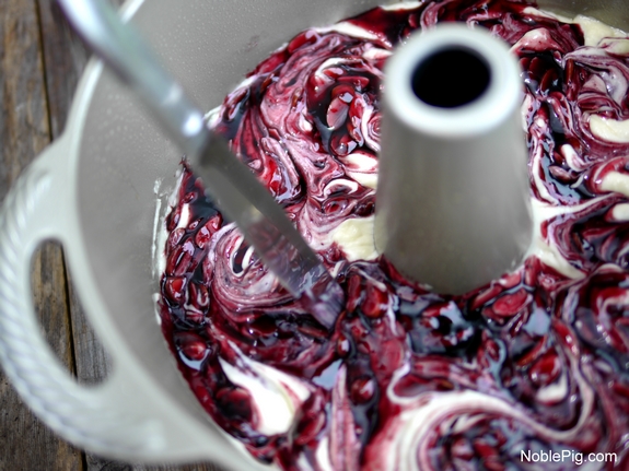Marionberry Swirl Coffee Cake Noble Pig swirling