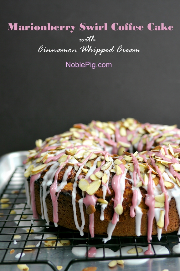 Marionberry Swirl Coffee Cake with Cinnamon Whipped Cream from Noble Pig Oregon