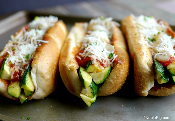 Zucchini Marinara Dogs Noble Pig