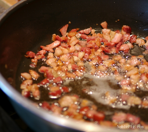 Fresh Green Beans with Bacon and Shallots from Noble Pig bacon