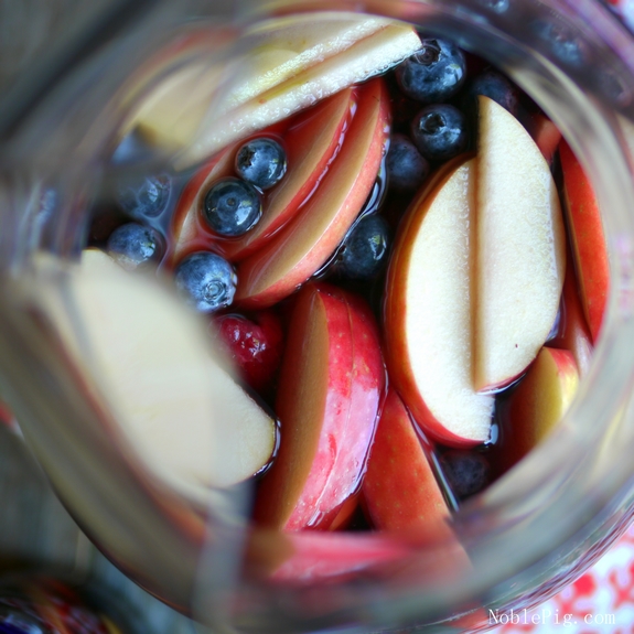 Red White and Blue Sangria from Noble Pig into the pitcher