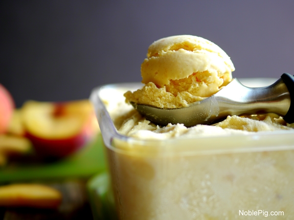 Fresh Peach and Cinnamon Ice Cream from Noble Pig 