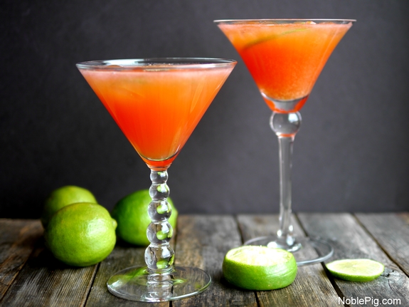 Summertime Blood Orange Martini from Noble Pig