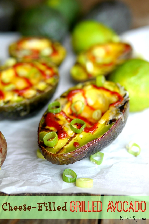 Cheese Filled Grilled Avocados from Noble Pig a perfect appetizer